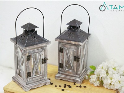 Đèn nến nhà gỗ cổ điển số 24